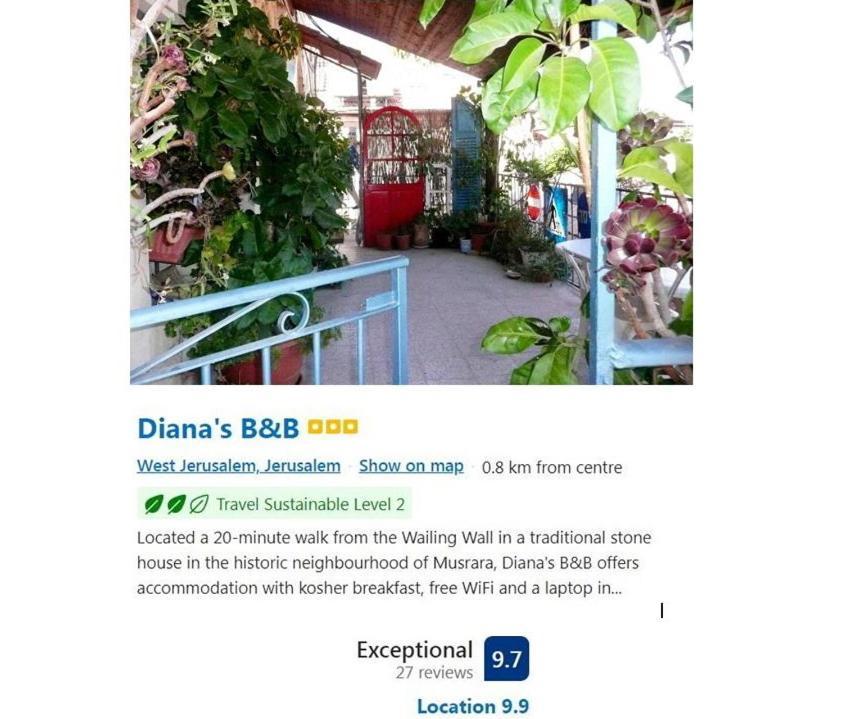 القدس Diana'S B&B المظهر الخارجي الصورة